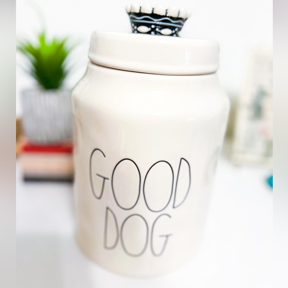 Rae Dunn Good Dog treat container